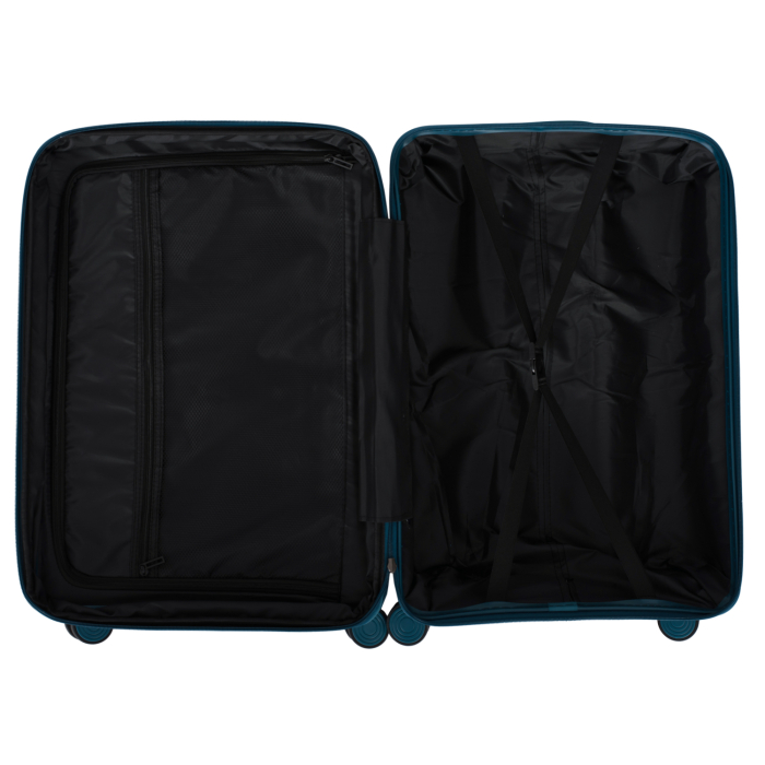 Set 2 trolere M+S, Polipropilenă flexibilă anti-casabilă, 4 roți, albastru petrol [10]