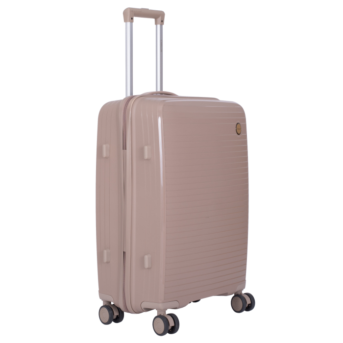 Set 2 trolere M+S, Polipropilenă flexibilă anti-casabilă, 4 roți, bej [2]