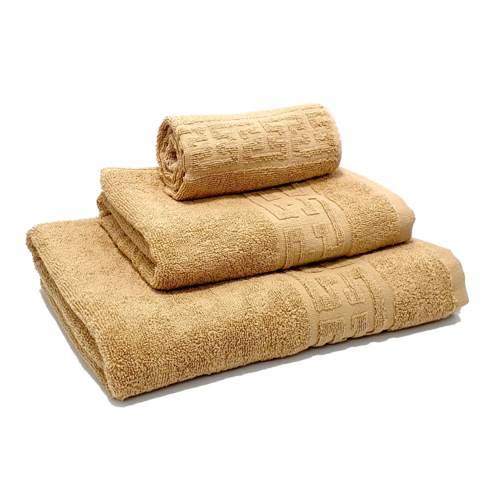 Set 3 prosoape de baie 70x130 cm, 50x90 cm, 30x50 cm, bumbac [1]