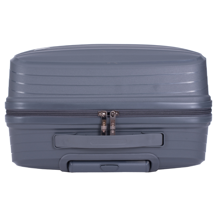 Set 3 trolere L+M+S, Polipropilenă flexibilă anti-casabilă, 4 roți duble, gri [10]