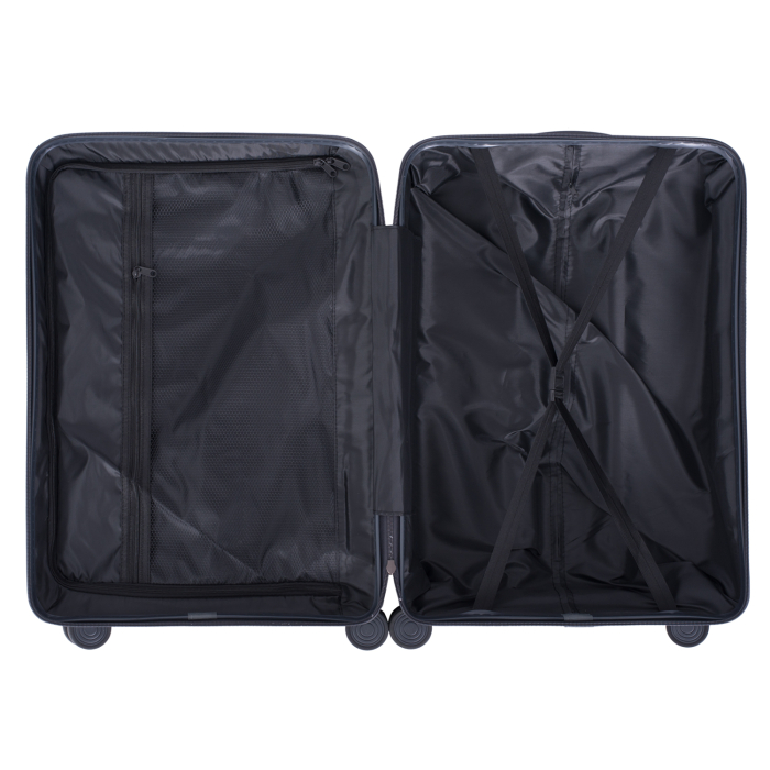 Set 3 trolere L+M+S, Polipropilenă flexibilă anti-casabilă, 4 roți duble, gri [12]