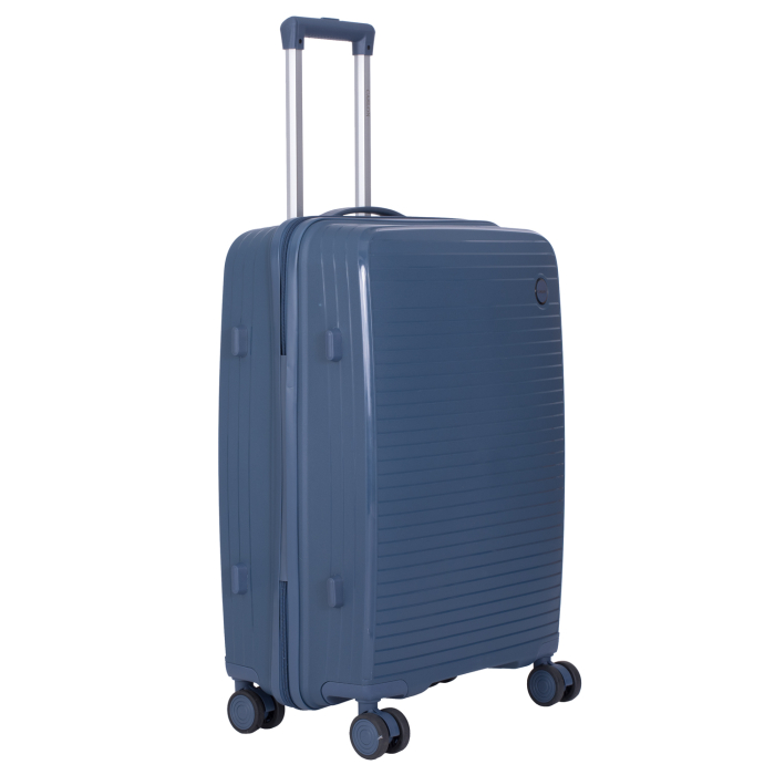 Set 3 trolere L+M+S, Polipropilenă flexibilă anti-casabilă, 4 roți duble, bleumarin [2]