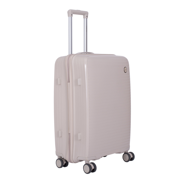 Set 3 trolere L+M+S, Polipropilenă flexibilă anti-casabilă, 4 roți duble, crem [3]