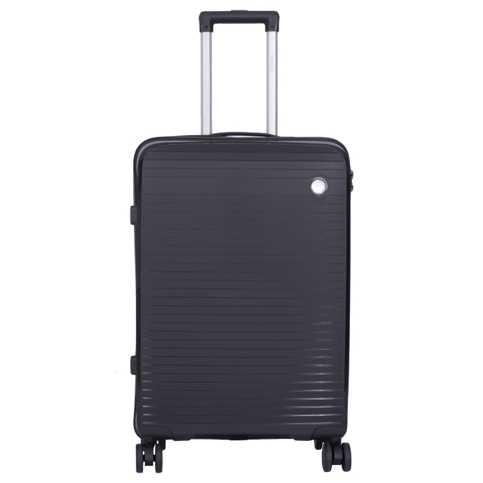 Set 3 trolere L+M+S, Polipropilenă flexibilă anti-casabilă, 4 roți duble, negru [5]