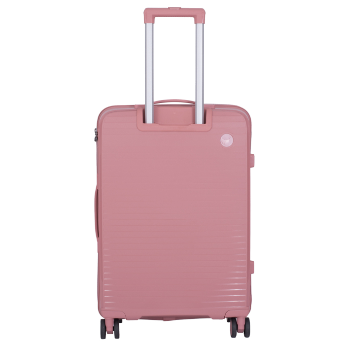 Set 3 trolere L+M+S, Polipropilenă flexibilă anti-casabilă, 4 roți duble, roz [6]