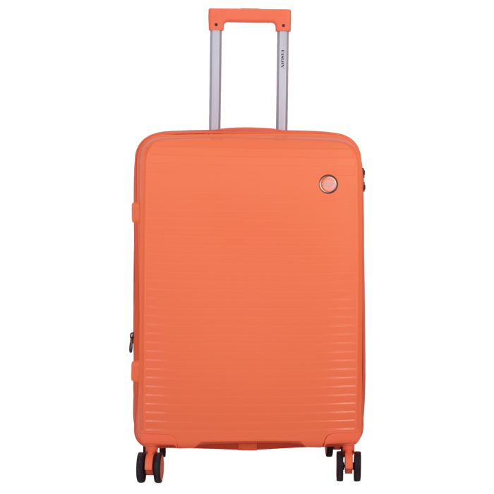 Set 3 trolere L+M+S, Polipropilenă flexibilă anti-casabilă, 4 roți duble, portocaliu [5]