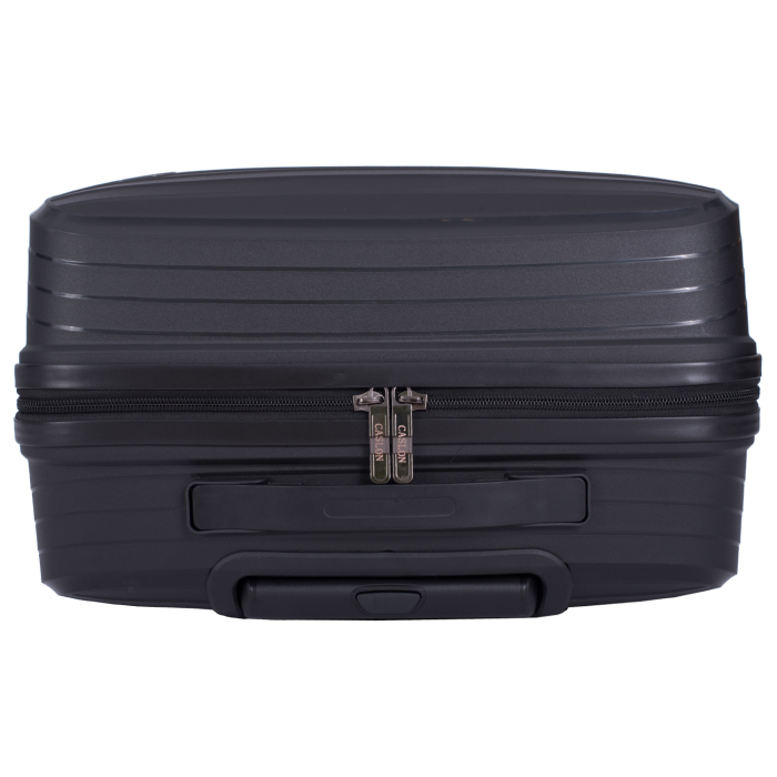 Set 3 trolere L+M+S, Polipropilenă flexibilă anti-casabilă, 4 roți duble, negru [10]