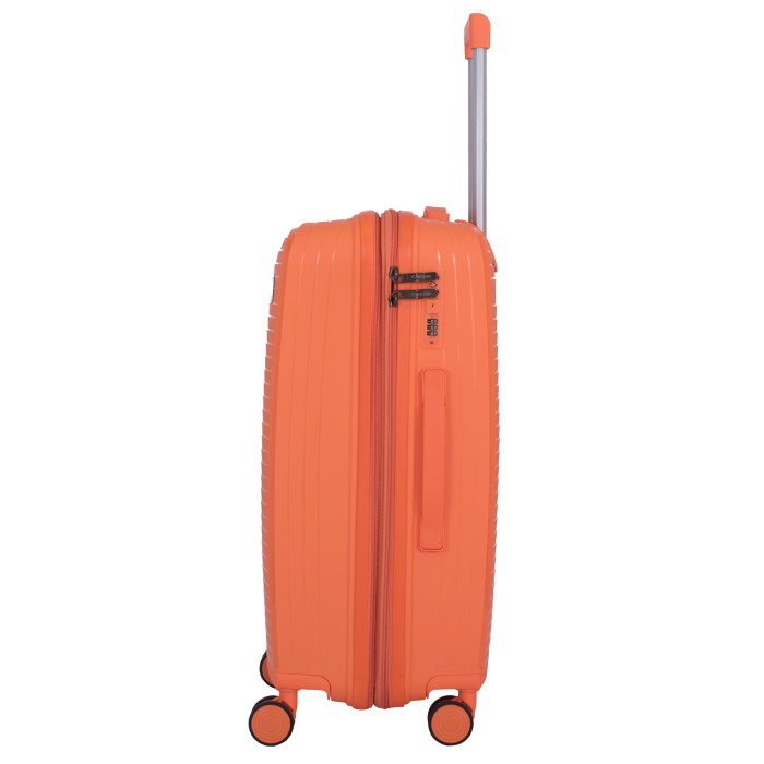 Set 3 trolere L+M+S, Polipropilenă flexibilă anti-casabilă, 4 roți duble, portocaliu [8]