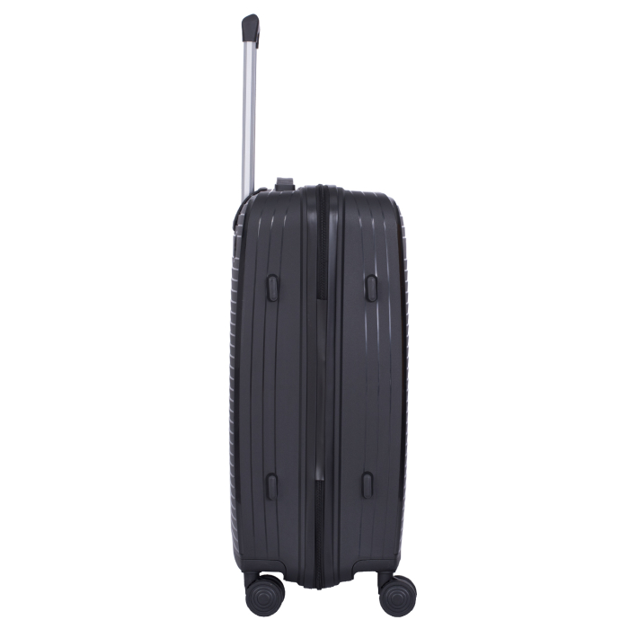 Set 3 trolere L+M+S, Polipropilenă flexibilă anti-casabilă, 4 roți duble, negru [7]