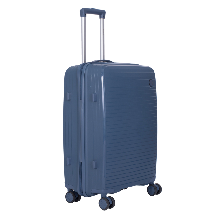 Set 3 trolere L+M+S, Polipropilenă flexibilă anti-casabilă, 4 roți duble, bleumarin [3]