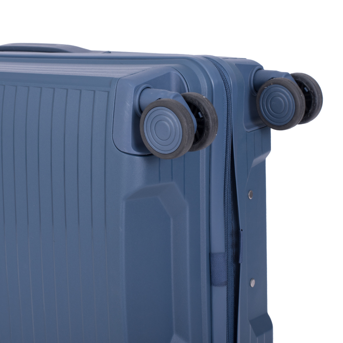 Set 3 trolere L+M+S, Polipropilenă flexibilă anti-casabilă, 4 roți duble, bleumarin [11]