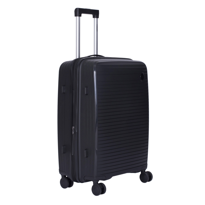 Set 3 trolere L+M+S, Polipropilenă flexibilă anti-casabilă, 4 roți duble, negru [3]