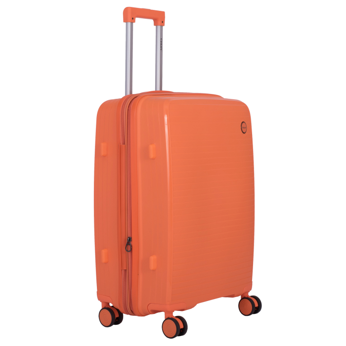 Set 3 trolere L+M+S, Polipropilenă flexibilă anti-casabilă, 4 roți duble, portocaliu [2]