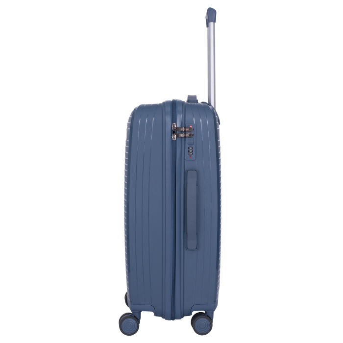 Set 3 trolere L+M+S, Polipropilenă flexibilă anti-casabilă, 4 roți duble, bleumarin [8]