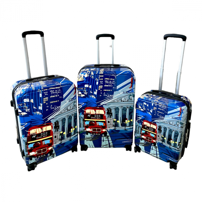 Set 3 valize troler ABS, 4 roți, Atena, 3 dimensiuni, TRC95 [3]
