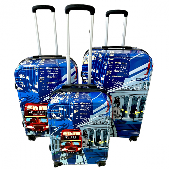 Set 3 valize troler ABS, 4 roți, Atena, 3 dimensiuni, TRC95 [2]