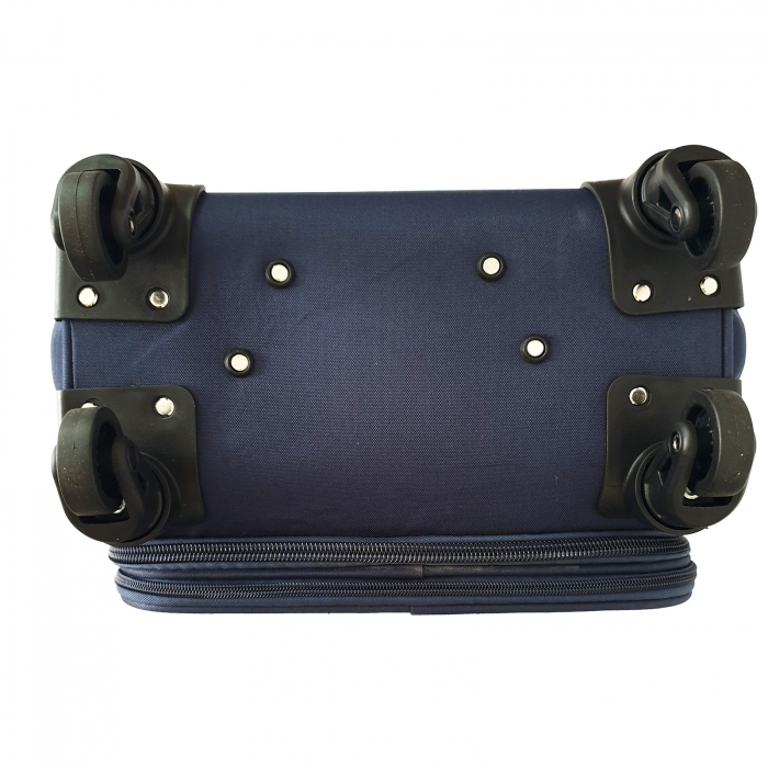 Set 3 valize troler material textil, 4 roți, bleumarin, 3 dimensiuni, TRC23 [4]