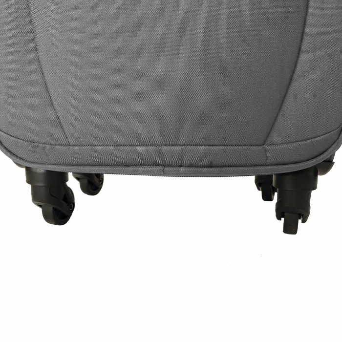 Set 3 valize troler material textil, 4 roți, gri, 3 dimensiuni, TRC35 [5]