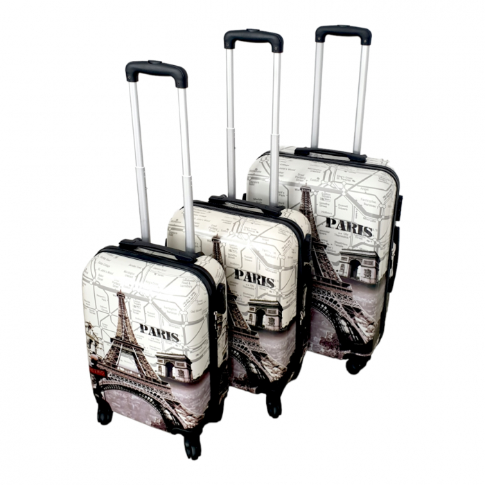 Set 3 valize troler ABS, 4 roți, Paris, 3 dimensiuni, TRC55 [3]