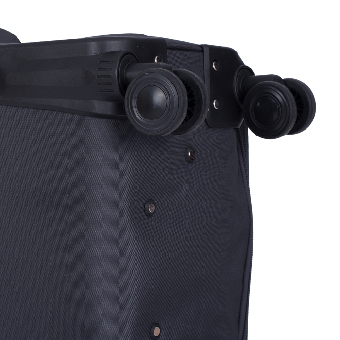 Set 3 valize troler textil, gri, 4 roți antișoc, 3 dimensiuni (S, M, L) [10]