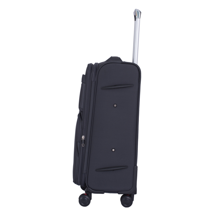 Set 3 valize troler textil, gri, 4 roți antișoc, 3 dimensiuni (S, M, L) [7]