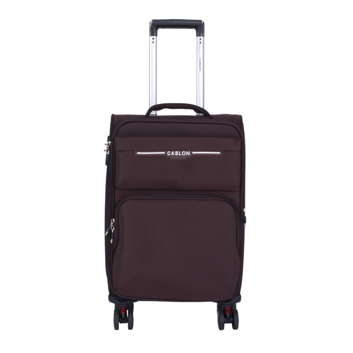 Set 3 valize troler textil, maro, 4 roți antișoc, 3 dimensiuni (S, M, L) [5]