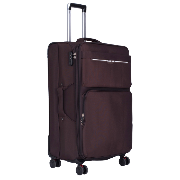 Set 3 valize troler textil, maro, 4 roți antișoc, 3 dimensiuni (S, M, L) [3]