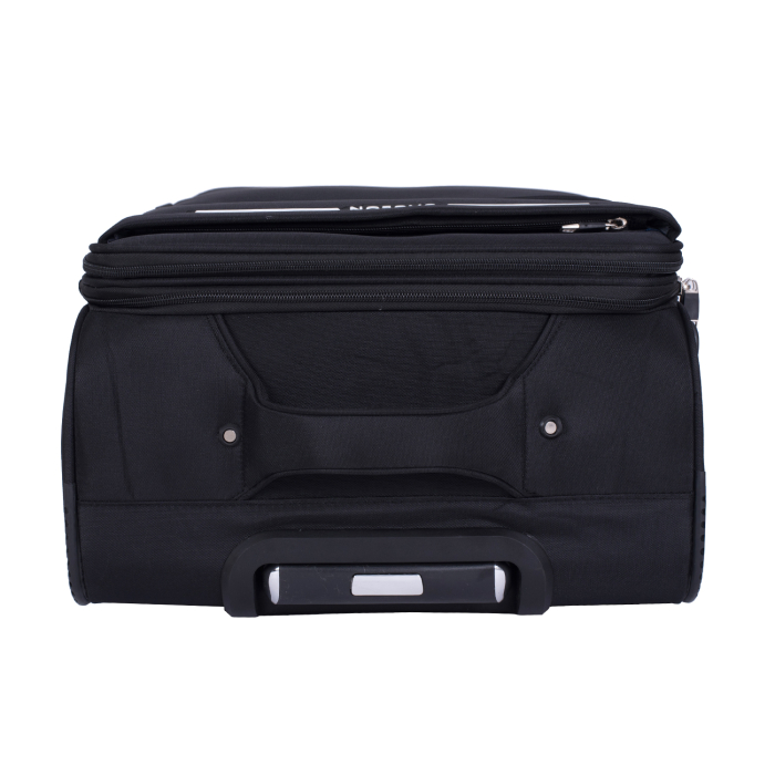 Set 3 valize troler textil, negru, 4 roți antișoc, 3 dimensiuni (S, M, L) [10]