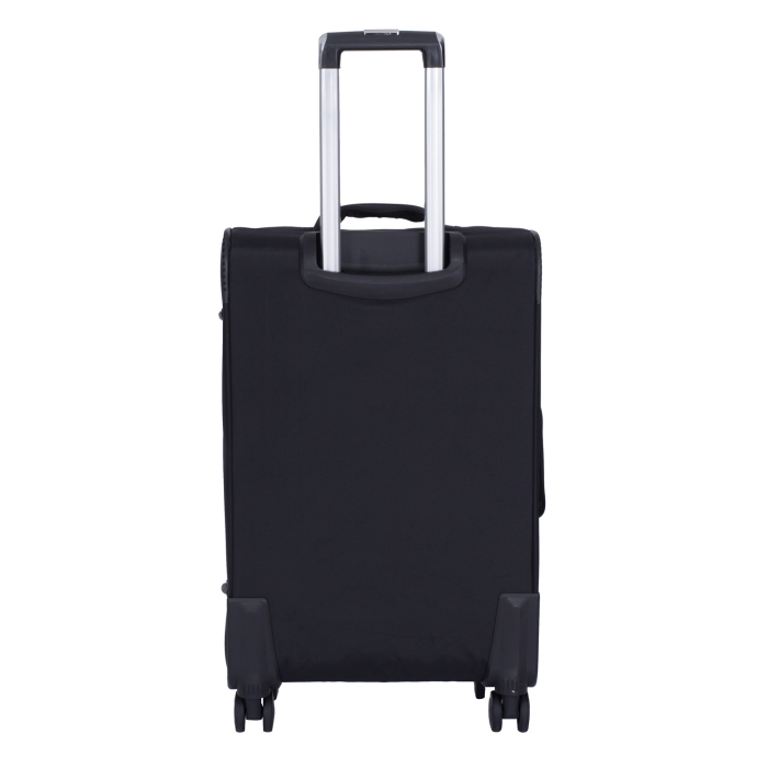 Set 3 valize troler textil, negru, 4 roți antișoc, 3 dimensiuni (S, M, L) [7]