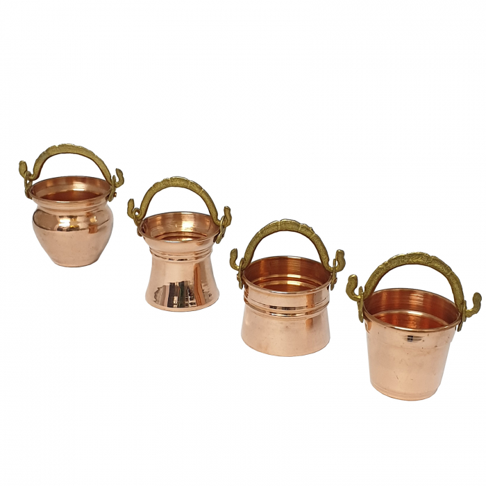 Set 4 găletușe decorative din cupru 150 ml CTR14 [2]