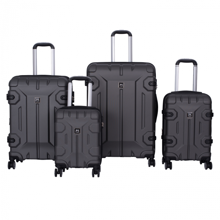 Set 4 valize troler ABS, 4 roți, 4 dimensiuni, gri, TRC212 [2]