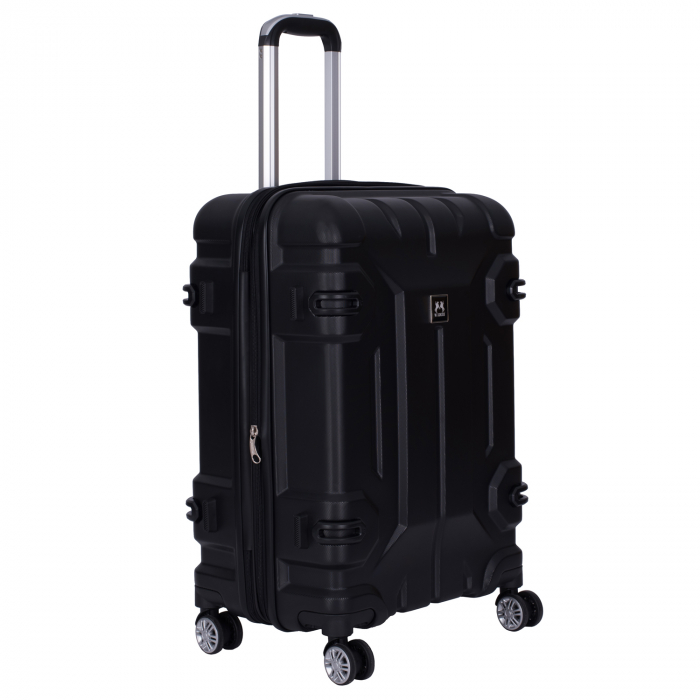 Set 4 valize troler ABS, 4 roți, 4 dimensiuni, negru, TRC213 [4]