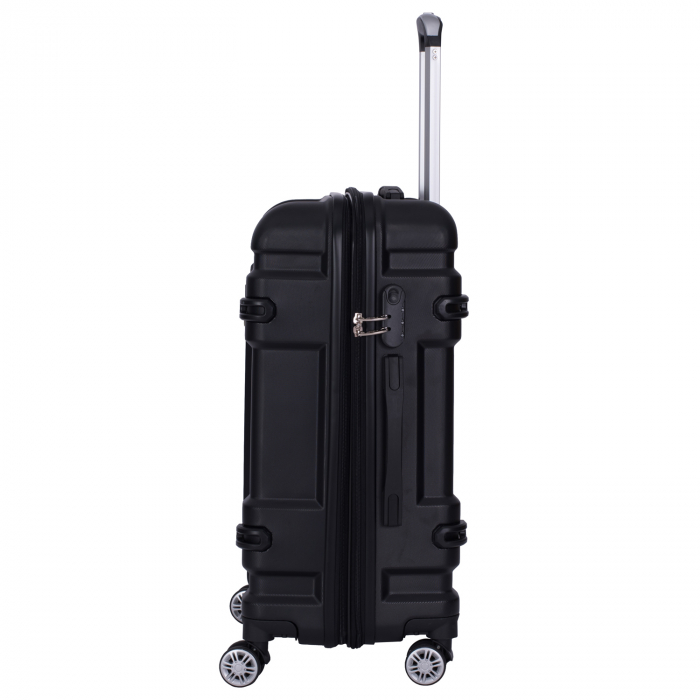 Set 4 valize troler ABS, 4 roți, 4 dimensiuni, negru, TRC213 [6]