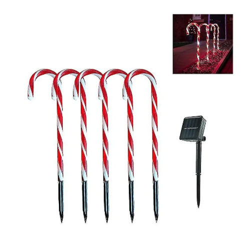 Set 5 decorațiuni solare Crăciun, acadele, pentru exterior, 40 cm [2]