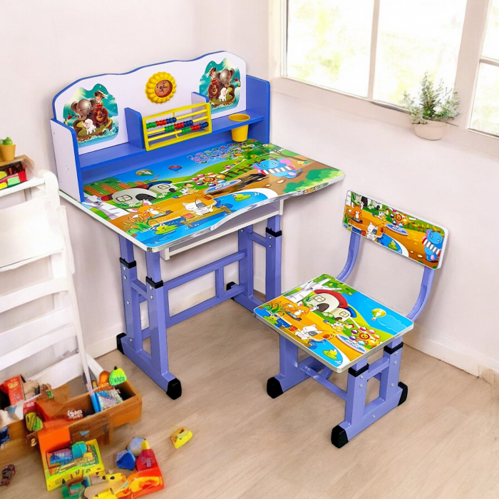 Set birou cu scăunel, metalic + MDF, 69x45 cm, reglabil pe înălțime, MC01 [2]