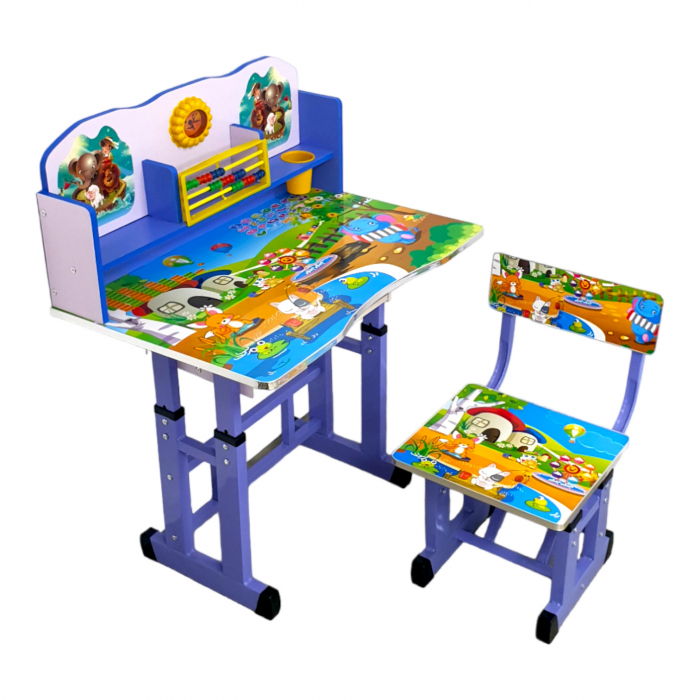 Set birou cu scăunel, metalic + MDF, 69x45 cm, reglabil pe înălțime, MC01 [3]