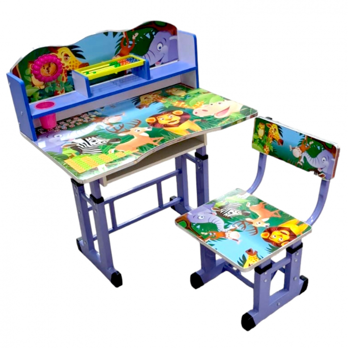 Set birou cu scăunel, metalic + MDF, 69x45 cm, reglabil pe înălțime, MC05 [2]