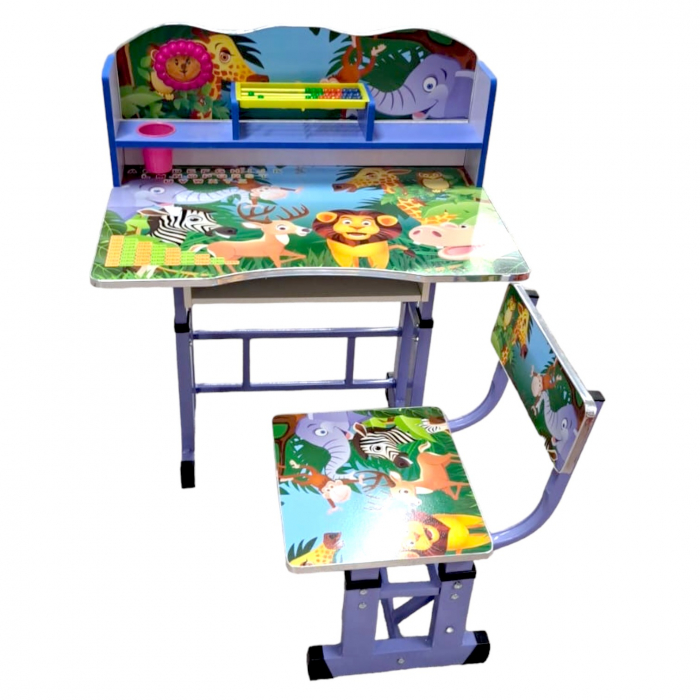 Set birou cu scăunel, metalic + MDF, 69x45 cm, reglabil pe înălțime, MC05 [3]