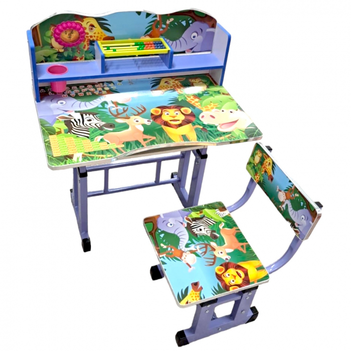 Set birou cu scăunel, metalic + MDF, 69x45 cm, reglabil pe înălțime, MC05 [5]