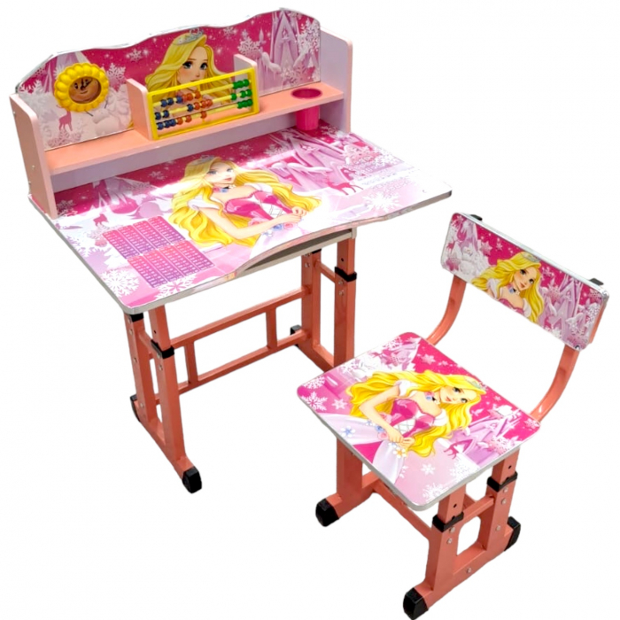 Set birou cu scăunel, metalic + MDF, 69x45 cm, reglabil pe înălțime, MC06 [2]