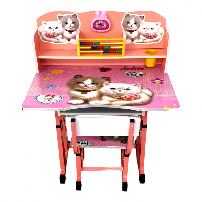 Set birou cu scăunel, metalic + MDF, 69x45 cm, reglabil pe înălțime, MC07 [5]