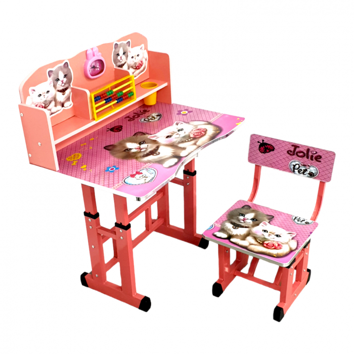 Set birou cu scăunel, metalic + MDF, 69x45 cm, reglabil pe înălțime, MC07 [3]