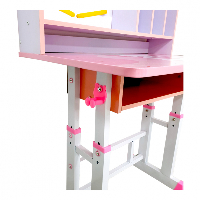 Set birou cu scăunel, metalic + MDF, 69x45 cm, reglabil pe înălțime, MC09 [8]