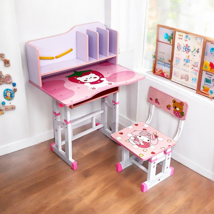 Set birou cu scăunel, metalic + MDF, 69x45 cm, reglabil pe înălțime, MC09 [2]