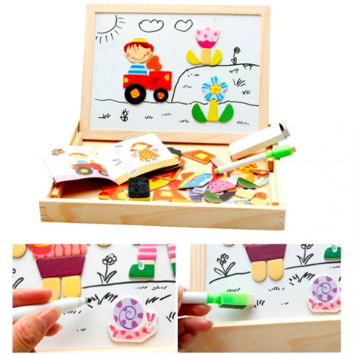 Tabliță magnetică cu față dublă puzzle JC84 [2]