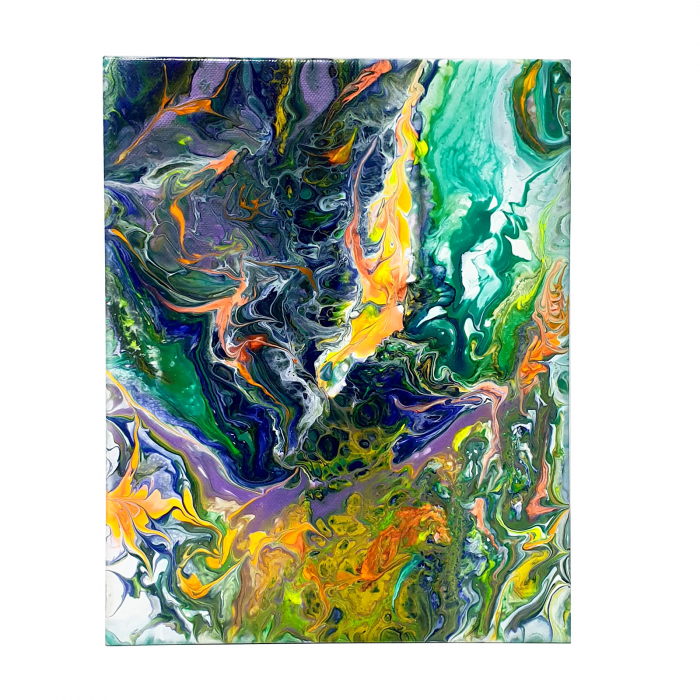 Tablou pictat manual, acrilic pe pânză, 24 x 30 cm [2]