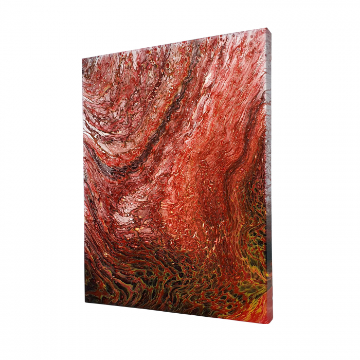 Tablou pictat manual, acrilic pe pânză, 27 x 35 cm [3]