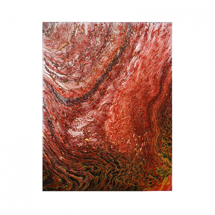 Tablou pictat manual, acrilic pe pânză, 27 x 35 cm [2]
