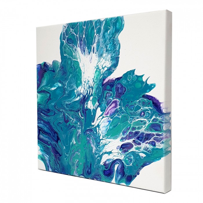 Tablou pictat manual, acrilic pe pânză, 30 x 30 cm [3]