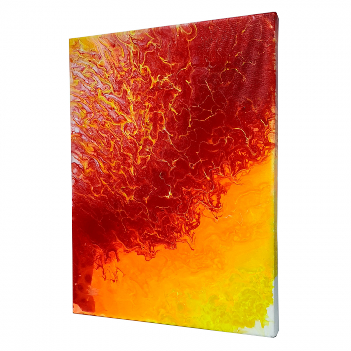 Tablou pictat manual, acrilic pe pânză, 30 x 40 cm [3]